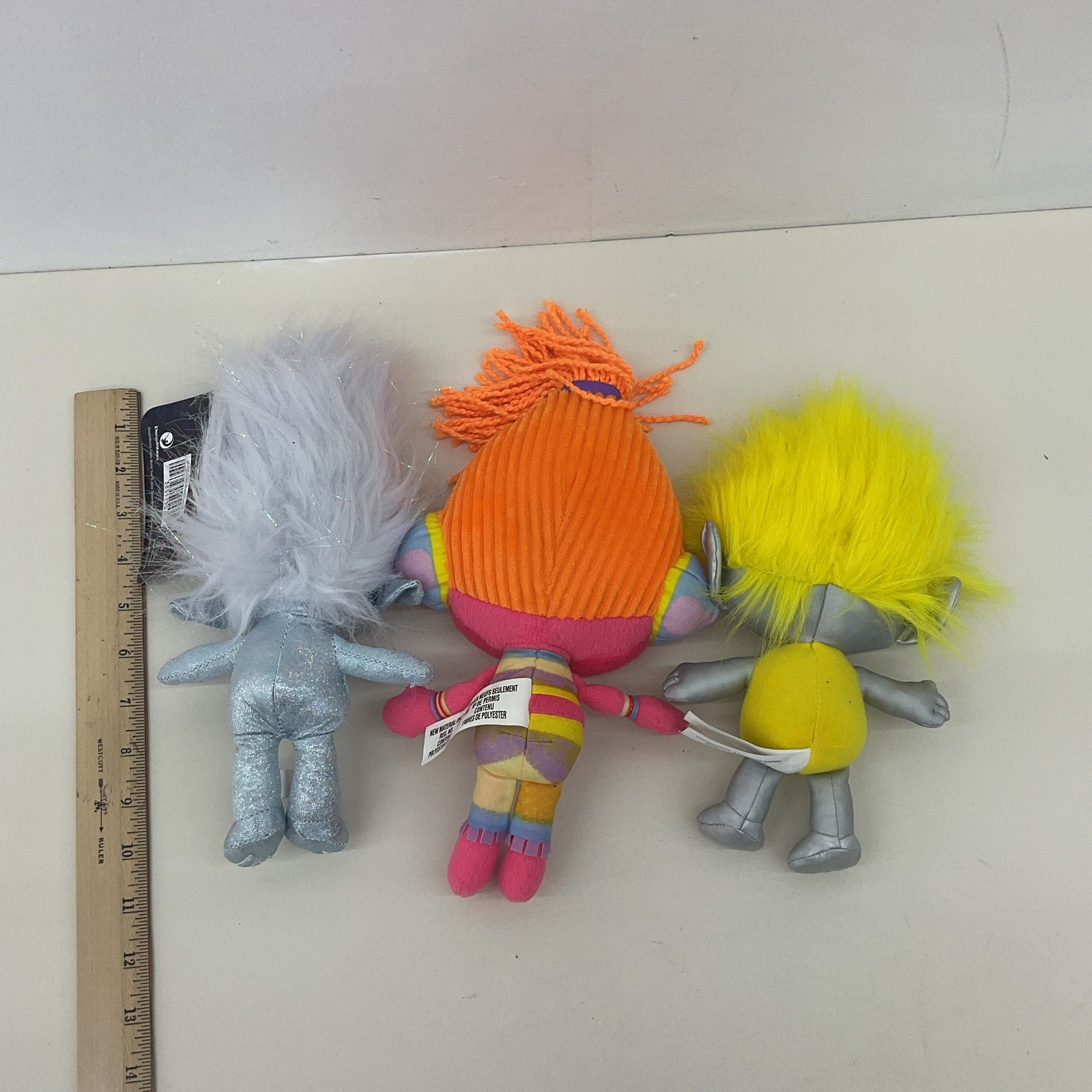 CUTE Mixed Dreamworks Trolls Plush Dolls Metallic Silver Loose Preowned - Warehouse Toys