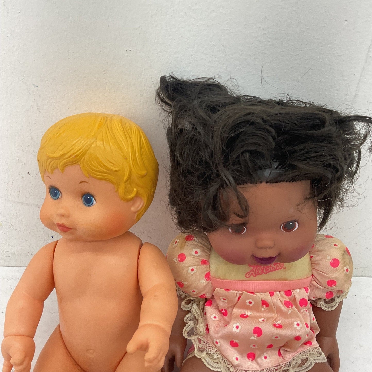 CUTE Preowned LOT 2 Play Baby Dolls Baby All Gone Girl Blonde Boy Poseable - Warehouse Toys