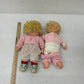 CUTE Preowned LOT 2 Play Baby Dolls Unbranded Blonde Hair Yarn Little Girls - Warehouse Toys