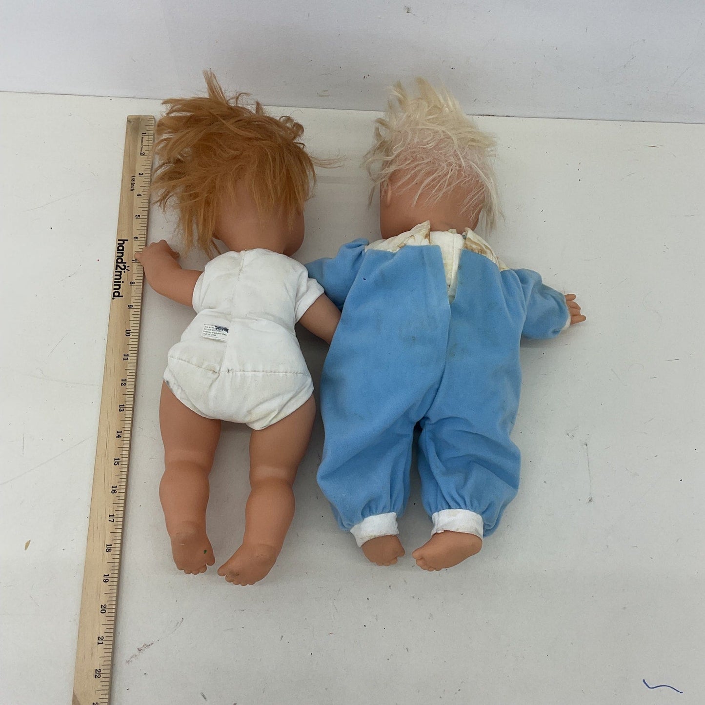 CUTE Preowned LOT 2 Play Baby Dolls Vintage Little Girl Mattel Blonde Brunette - Warehouse Toys