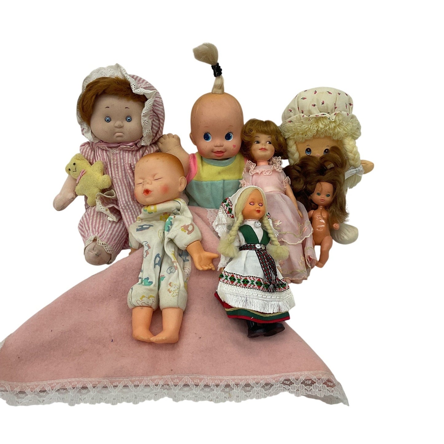 CUTE Preowned LOT Play Baby Dolls Soft Bodied & Rubber Russ Handmade Mattel - Warehouse Toys