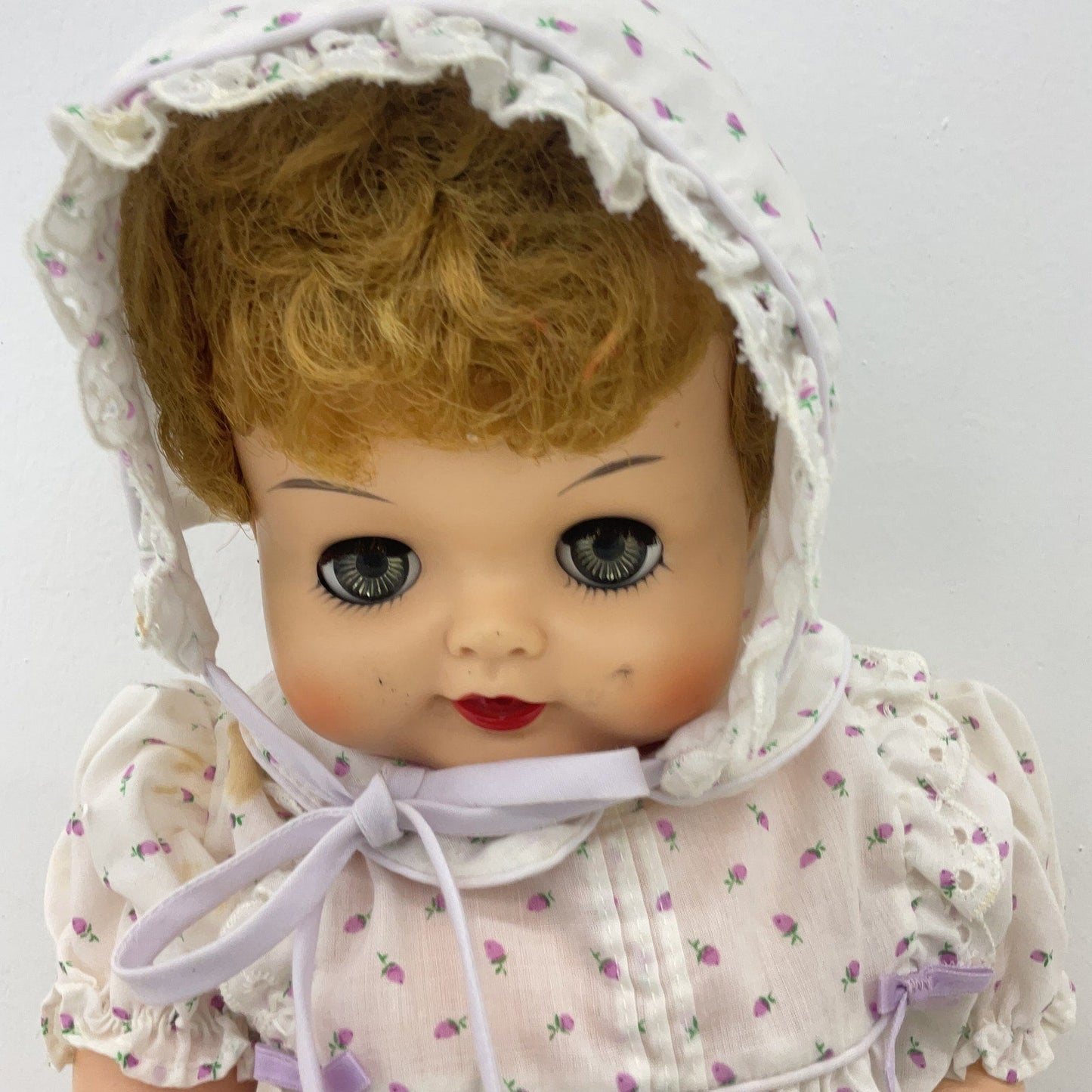 CUTE Preowned Play Baby Doll Vintage Baby Doll Little Girl Dirty Blonde Hair - Warehouse Toys