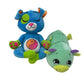 Cute Soft Cuddly Blue Yoga Yogi Plush Dog & Green Dragon Stuffed Animals LOT - Warehouse Toys