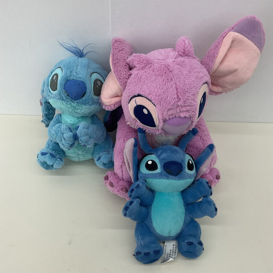 CUTE Soft Cuddly LOT Disney Lilo & Stitch Alien Angel Blue Pink Plush Dolls - Warehouse Toys