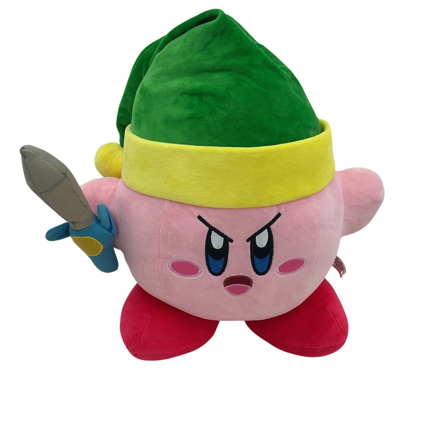 CUTE SOFT Preowned Nintendo Kirby in Zelda Link Hat Sword Large Plush Toy - Warehouse Toys