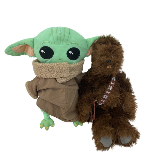 CUTE Star Wars Baby Grogu Chewbacca Large Sized Cuddly Plush Dolls - Warehouse Toys