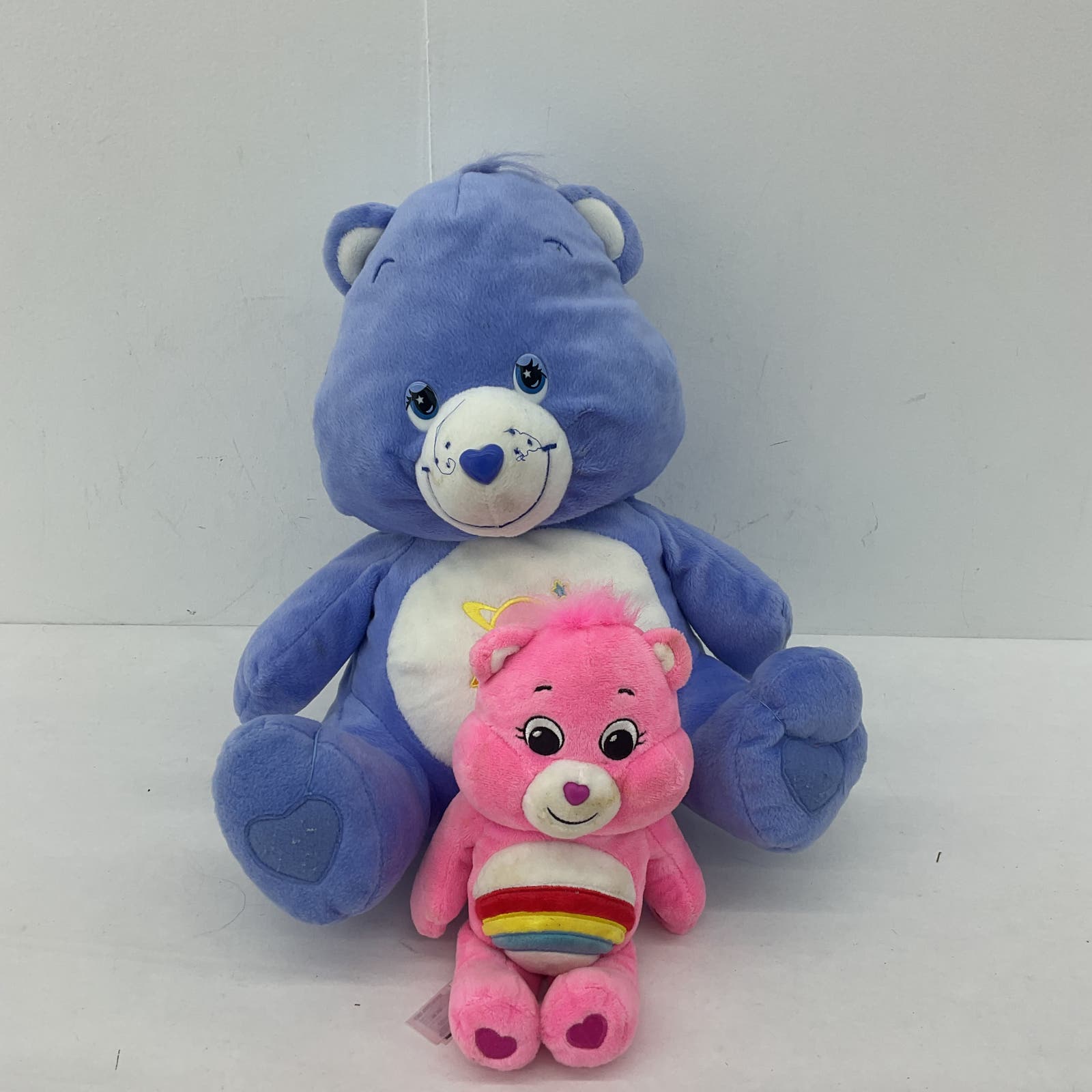 CUTE Used LOT Care Bears Plush Dolls Stuffed Toys Pink Cheer Bear Galaxy Purple - Warehouse Toys