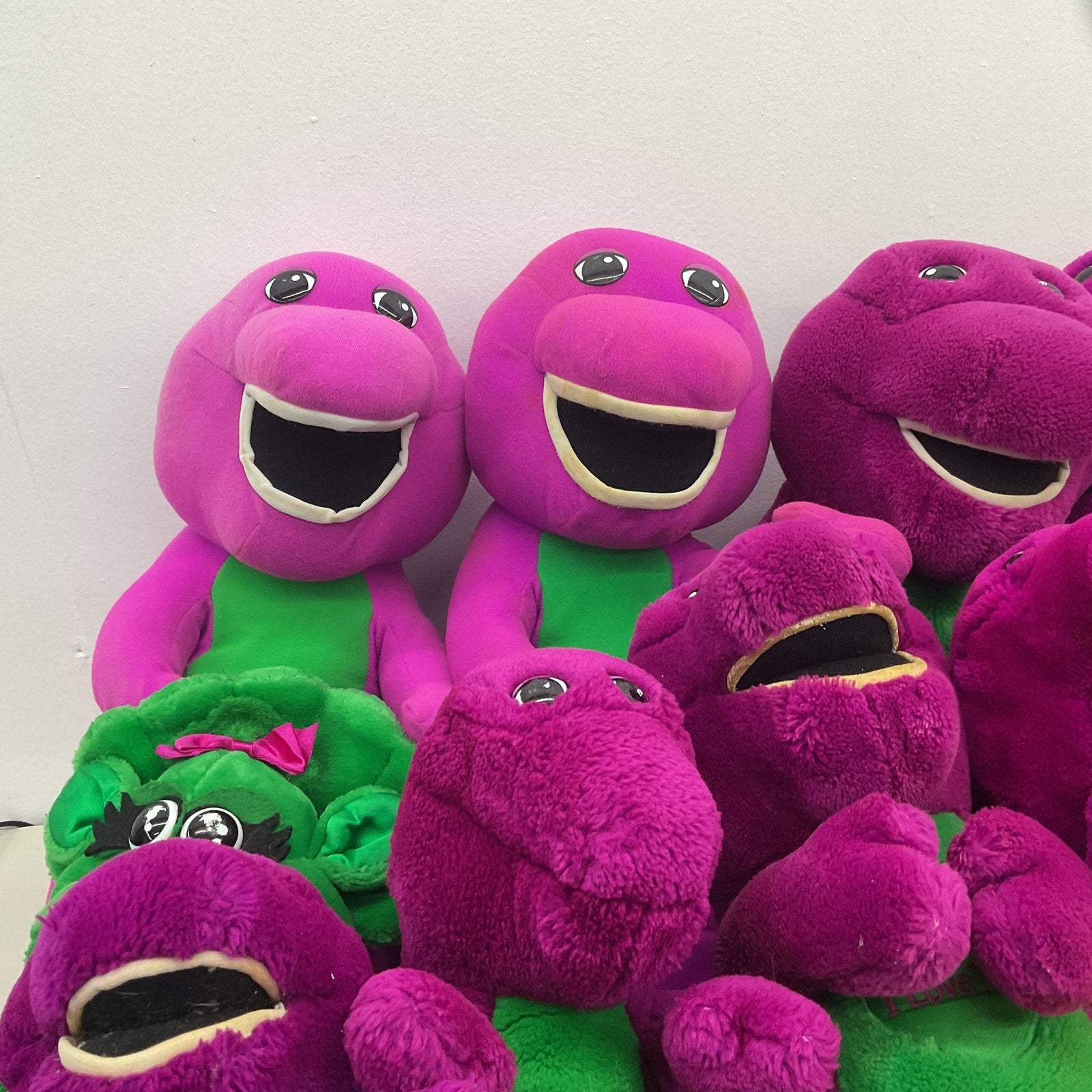 Dakin Barney Purple Dinosaur Stuffed Animal Wholesale Lot Green Plush Bulk - Warehouse Toys