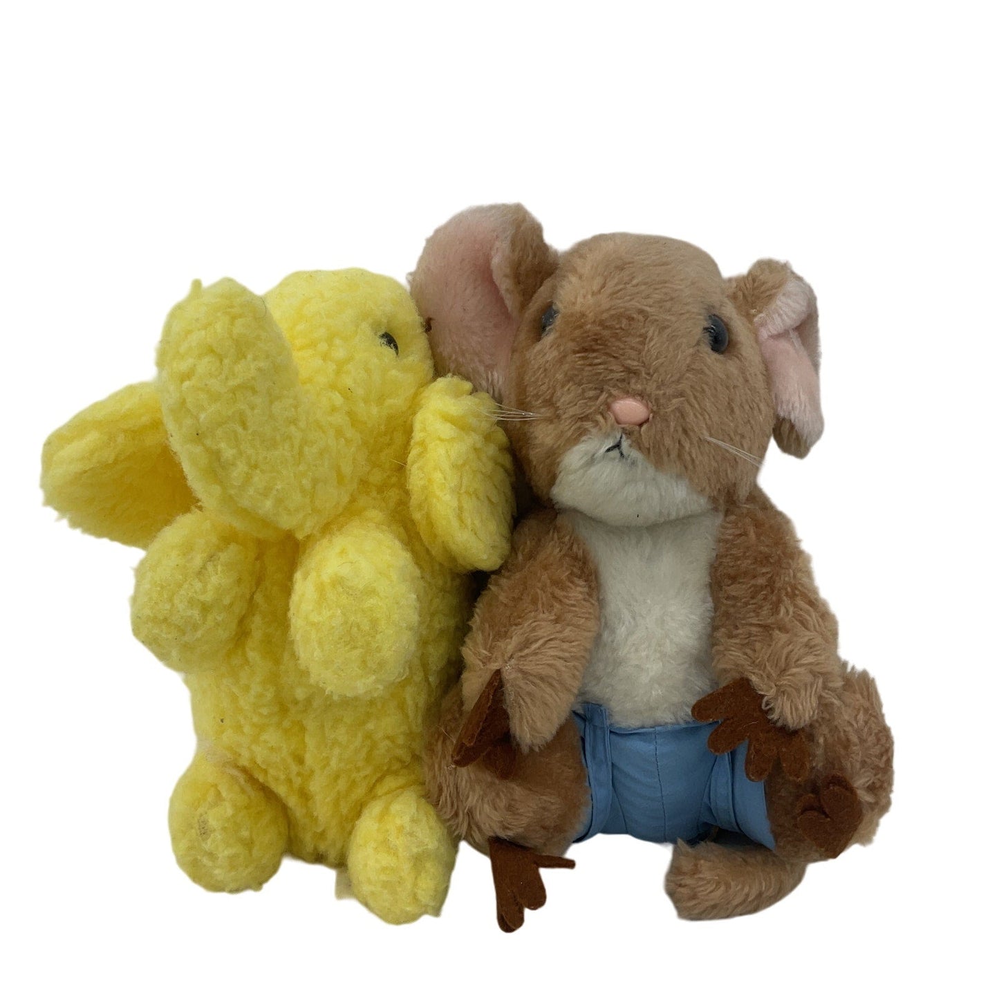 Dakin Brown & Yellow Stuffed Animals Vintage Elephant Pillow Pet Kangaroo Rat - Warehouse Toys