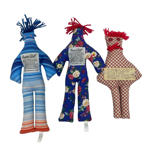 Dammit Dolls Stress Reliever Plush Voodoo Dolls Different Pattern Designs! - Warehouse Toys