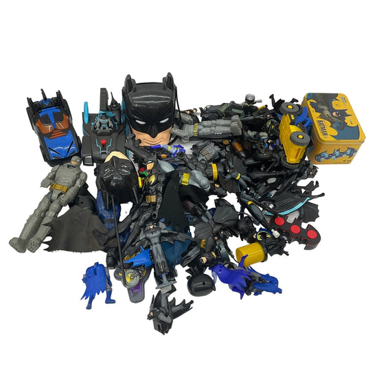 Mixed LOT Batman Batmobile DC Comics Black Action Figure Collection Preowned