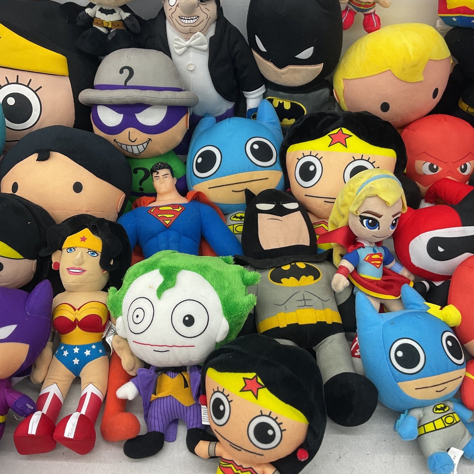 DC Comics Batman Mixed Stuffed Animals LOT Preowned 10 lbs Harley Quinn Joker WW - Warehouse Toys