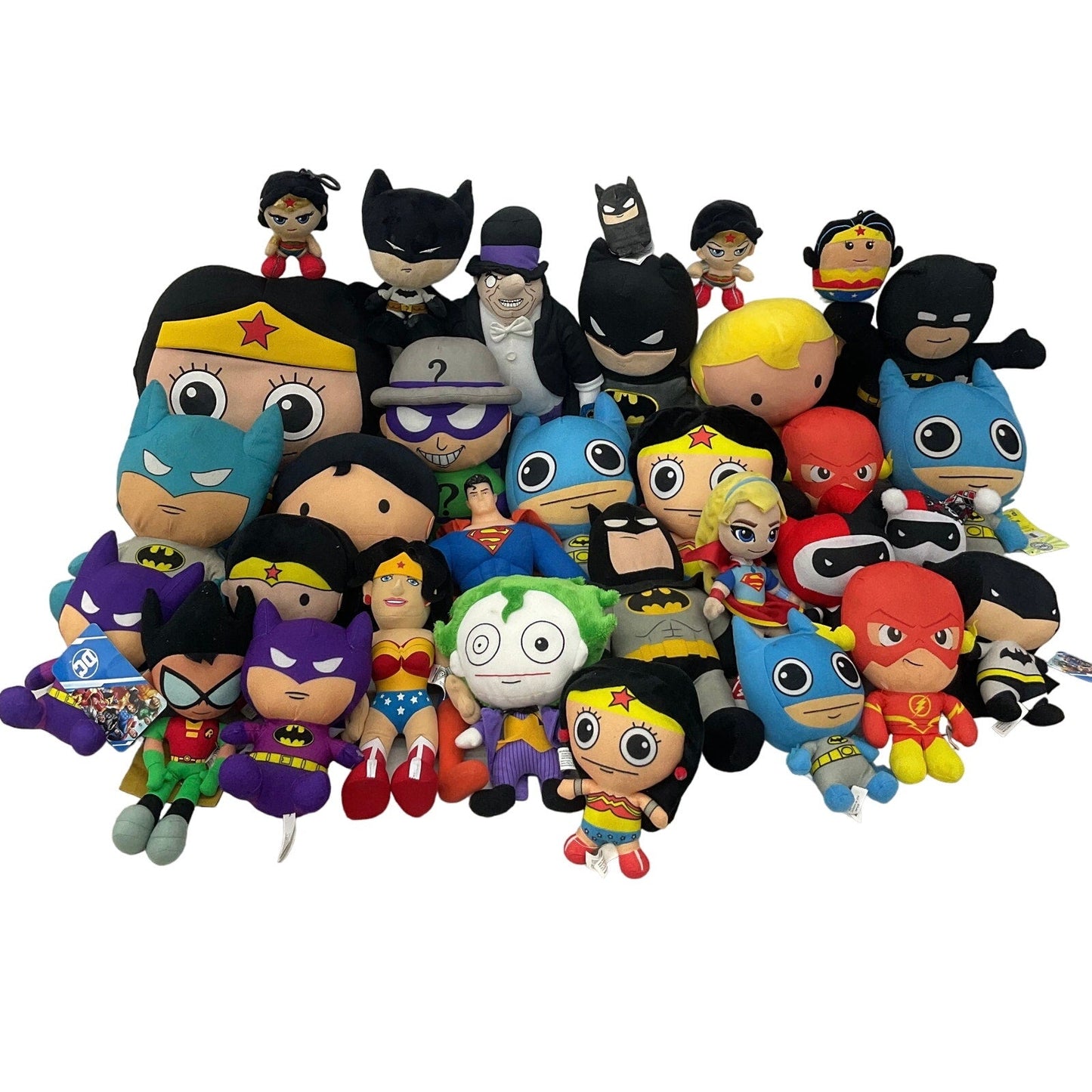 DC Comics Batman Mixed Stuffed Animals LOT Preowned 10 lbs Harley Quinn Joker WW - Warehouse Toys