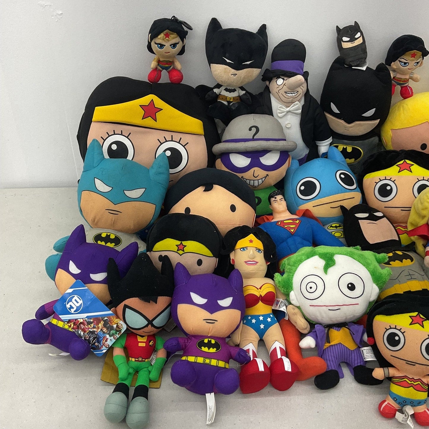 DC Comics Batman Mixed Stuffed Animals LOT Preowned 10 lbs Harley Quinn Joker WW - Warehouse Toys