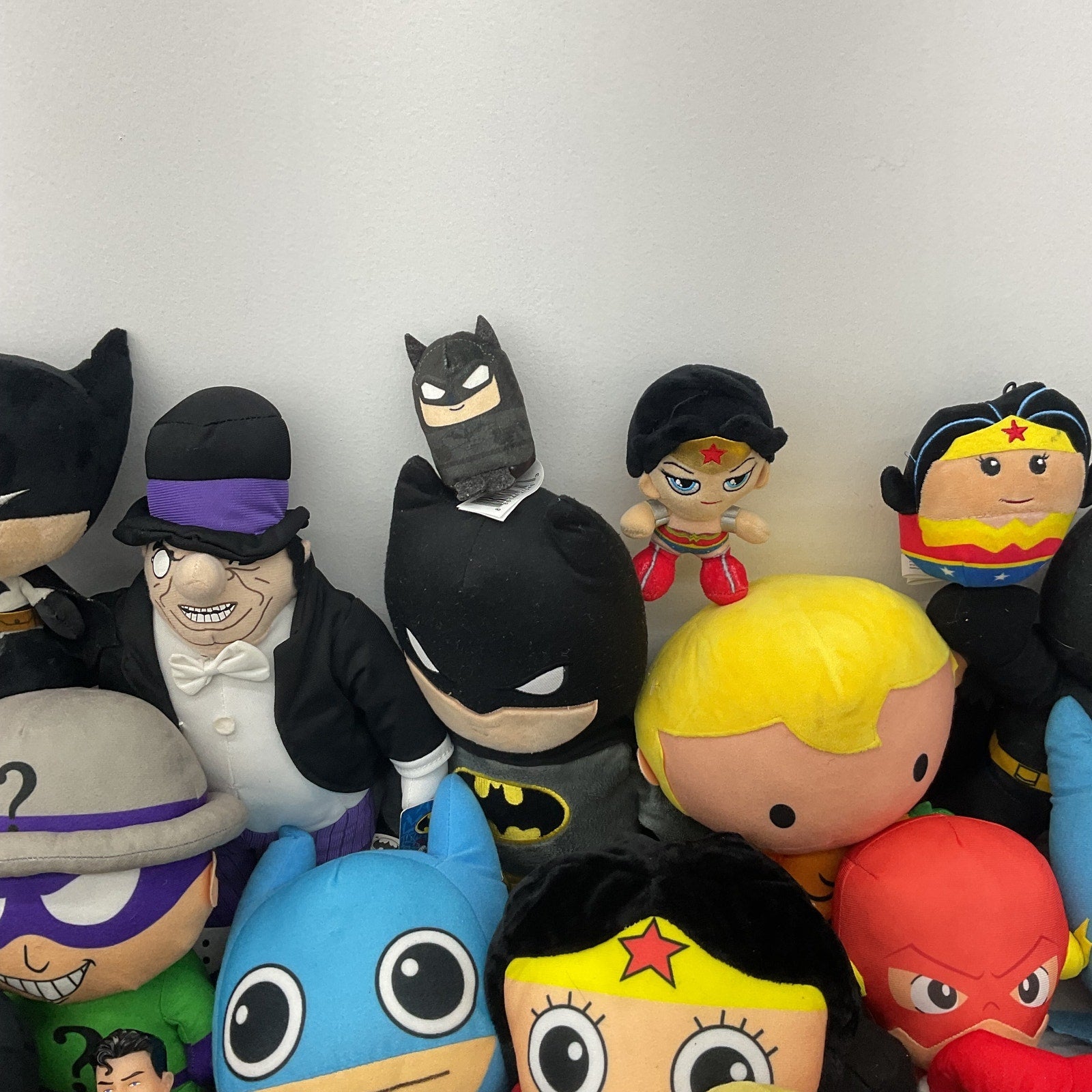 DC Comics Batman Mixed Stuffed Animals LOT Preowned 10 lbs Harley Quinn Joker WW - Warehouse Toys