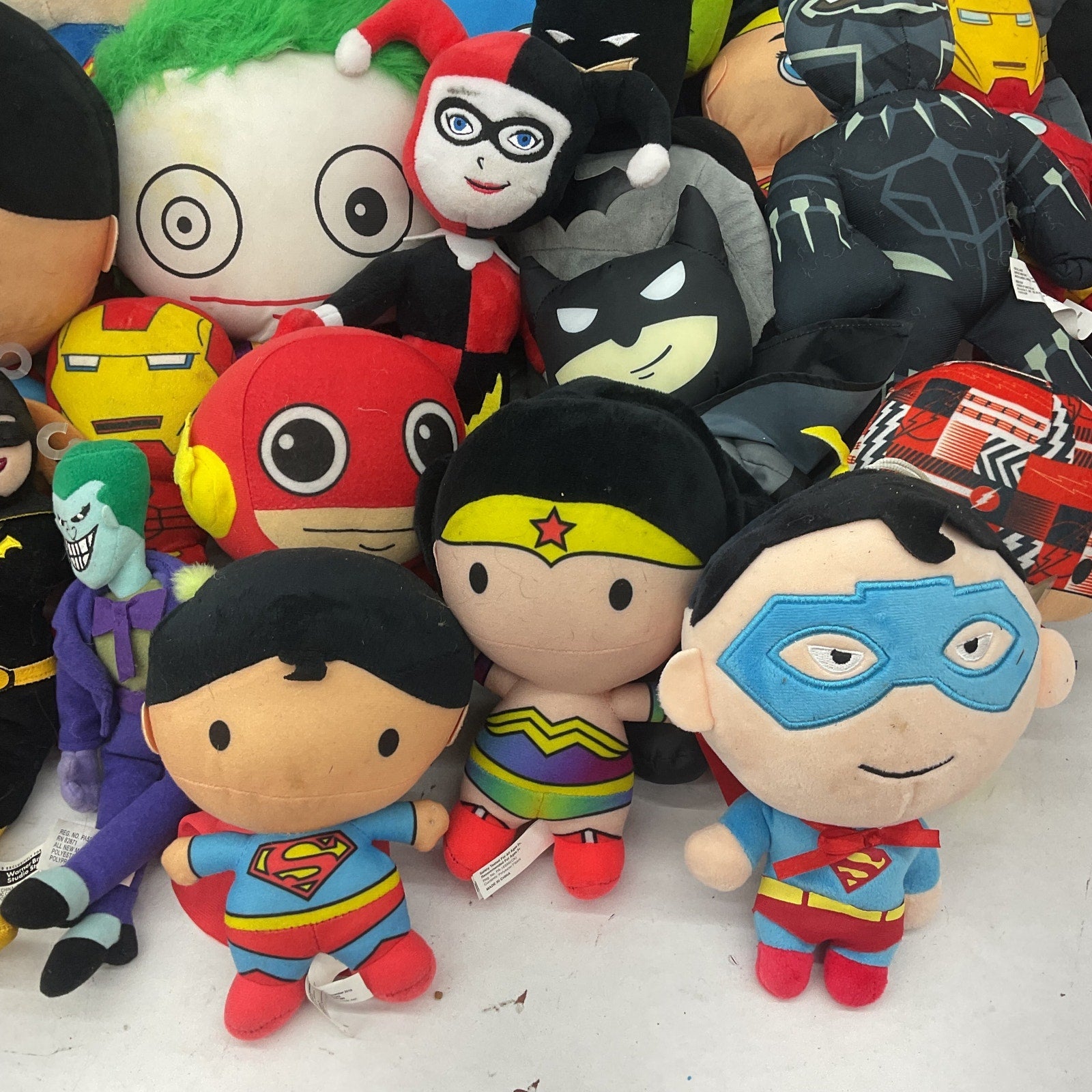 DC Comics Marvel Mixed Stuffed Animals LOT Preowned 12 lbs Batman Joker Hulk - Warehouse Toys