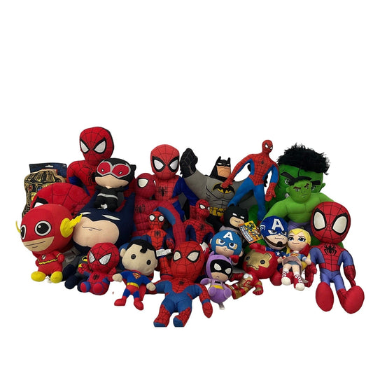 DC Comics Marvel Mixed Stuffed Animals LOT Preowned 12 lbs Flash Spiderman - Warehouse Toys