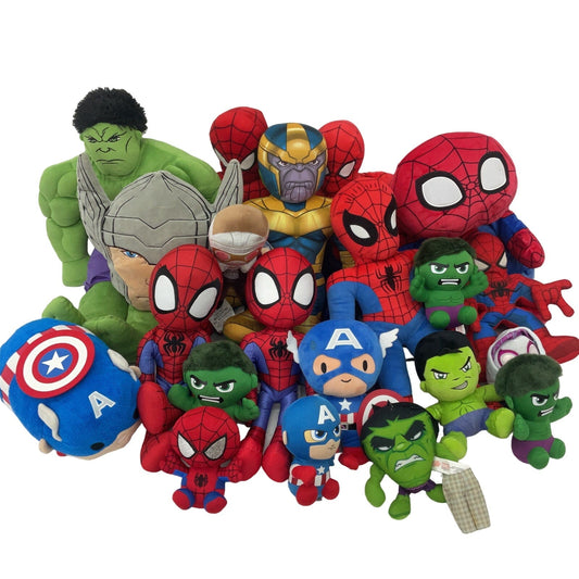 DC Comics Marvel Mixed Stuffed Animals LOT Preowned 13 lbs Super Hero Spiderman - Warehouse Toys