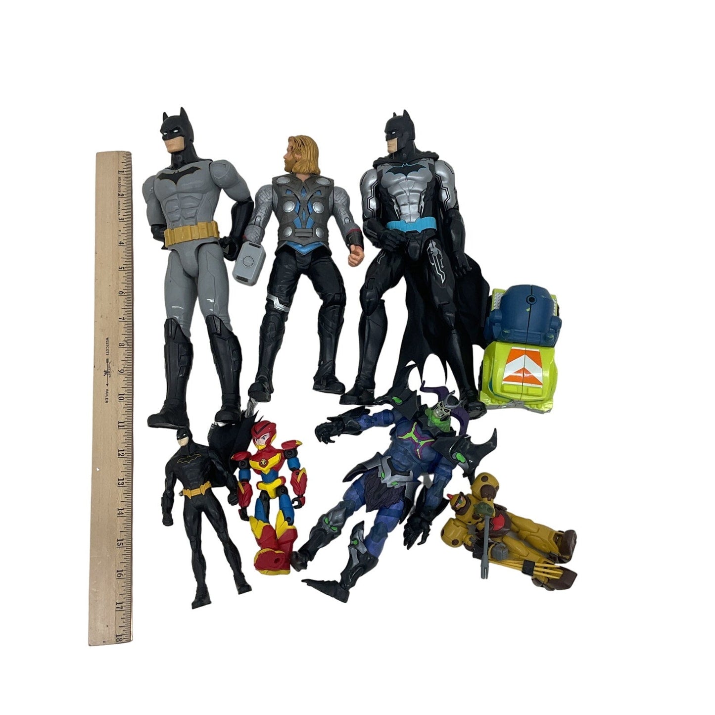 DC Comics Mixed LOT Batman Super Hero Action Figures Toys Cake Toppers Preowned - Warehouse Toys