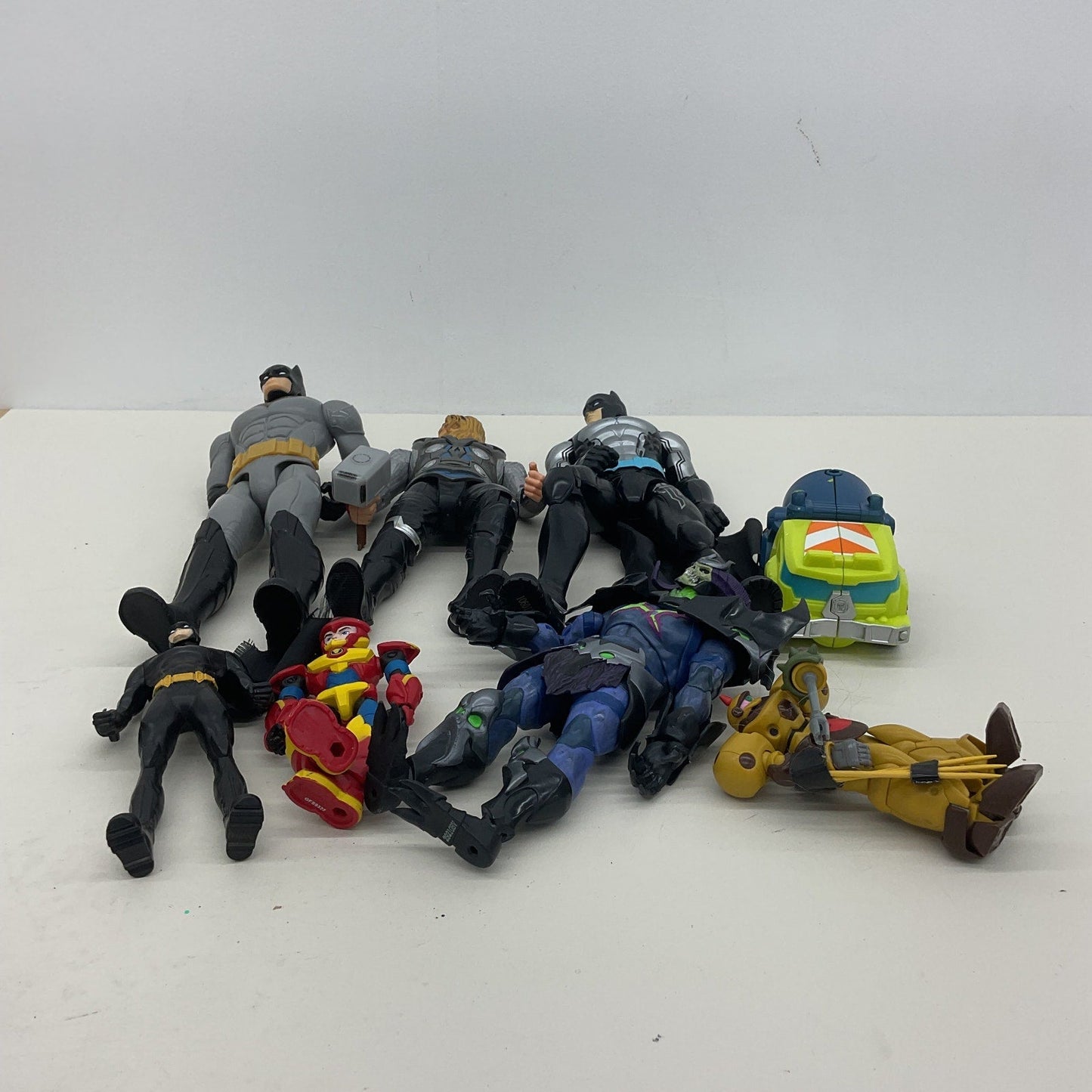 DC Comics Mixed LOT Batman Super Hero Action Figures Toys Cake Toppers Preowned - Warehouse Toys