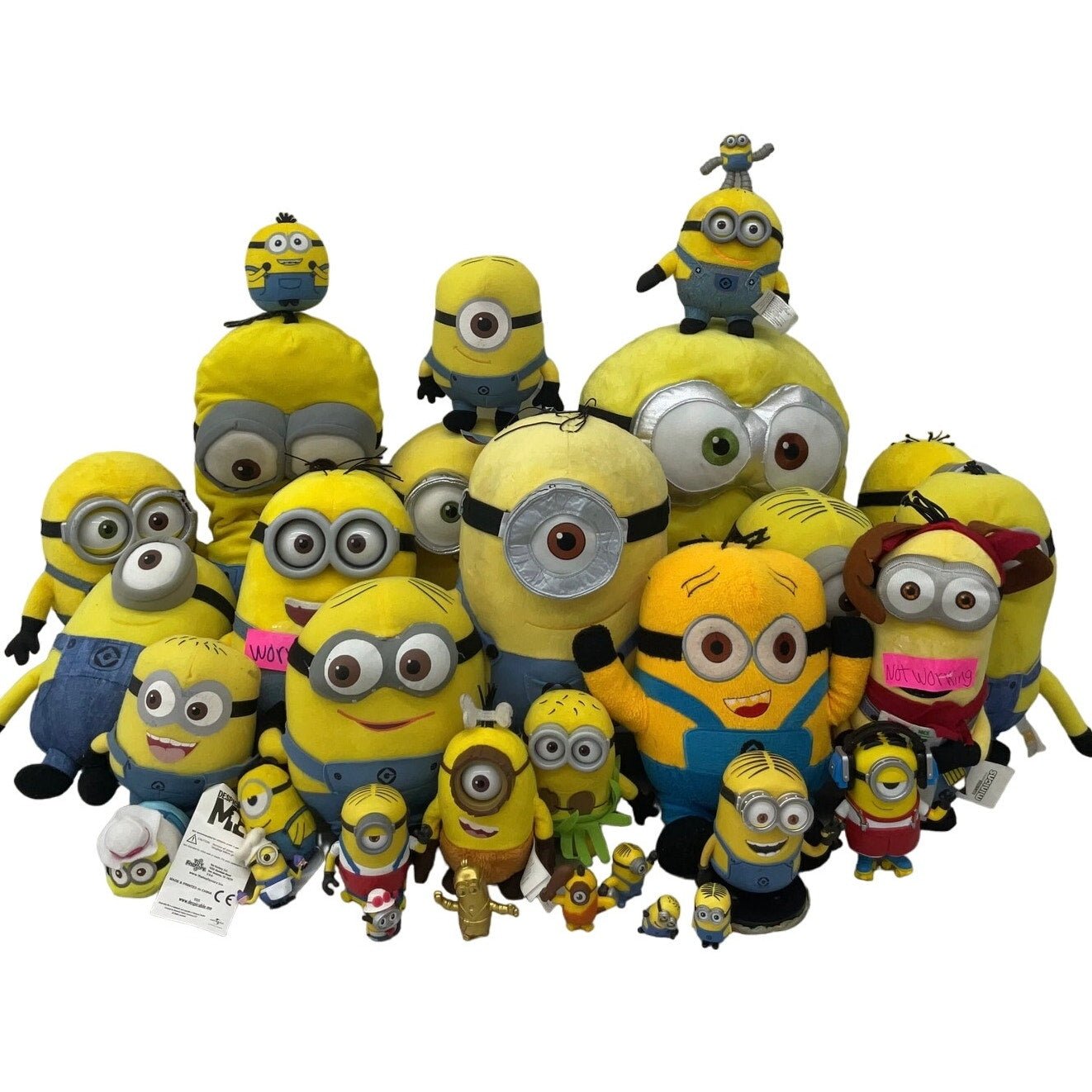 Despicable Me Minions Yellow Blue Plush Dolls Stuffed Toy Figures LOT 12 lbs - Warehouse Toys