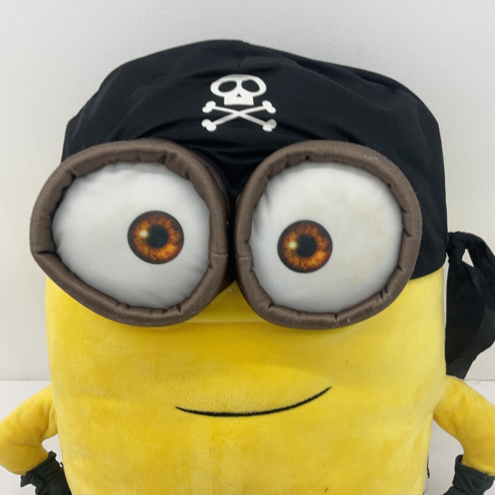 Despicable Me Yellow Black Jumbo Large Sized Minon Pirate Character Plush Doll - Warehouse Toys