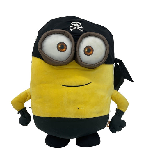 Despicable Me Yellow Black Jumbo Large Sized Minon Pirate Character Plush Doll - Warehouse Toys