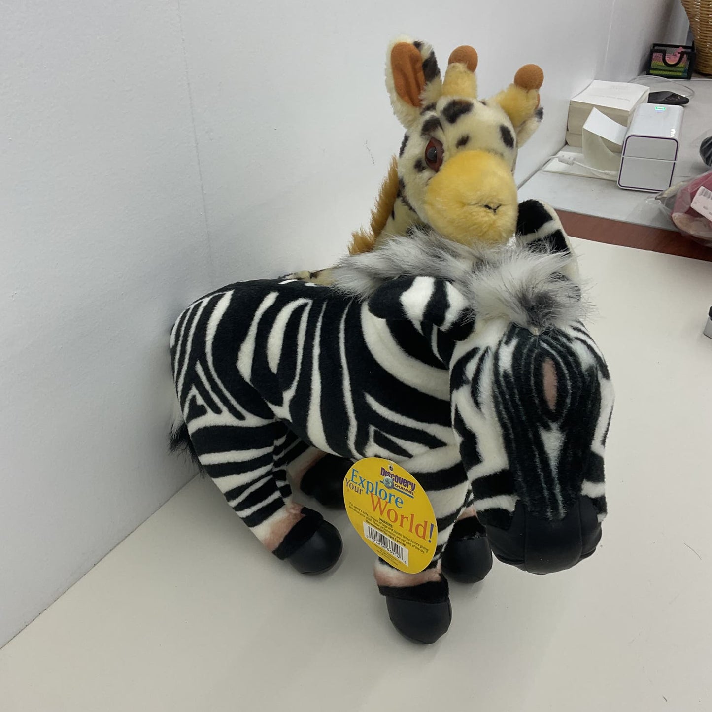 Discovery Black White Zebra & King Plush Giraffe Yellow Plush Dolls Stuffed Toys - Warehouse Toys