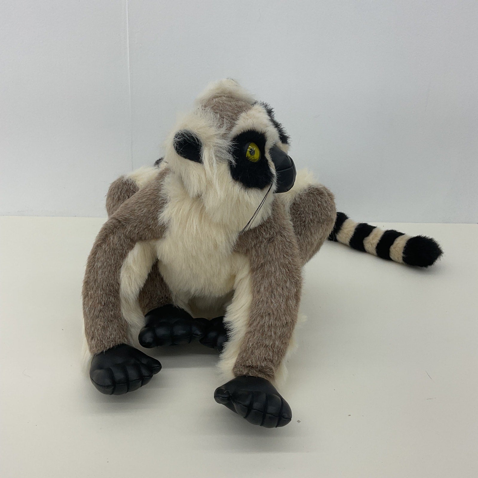 Discovery Channel Realistic Looking Ring - Tailed Lemur Plush Stuffed Animal - Warehouse Toys