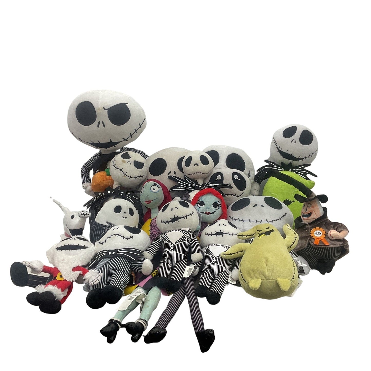 Disney 11 lbs Mix LOT Nightmare Before Xmas Plush Dolls Jack Sally Oogie Boogie - Warehouse Toys