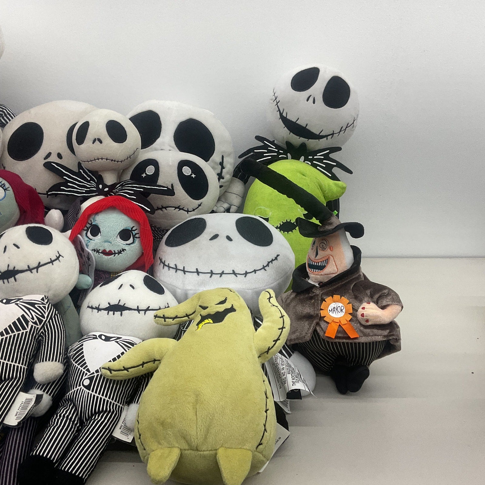 Disney 11 lbs Mix LOT Nightmare Before Xmas Plush Dolls Jack Sally Oogie Boogie - Warehouse Toys