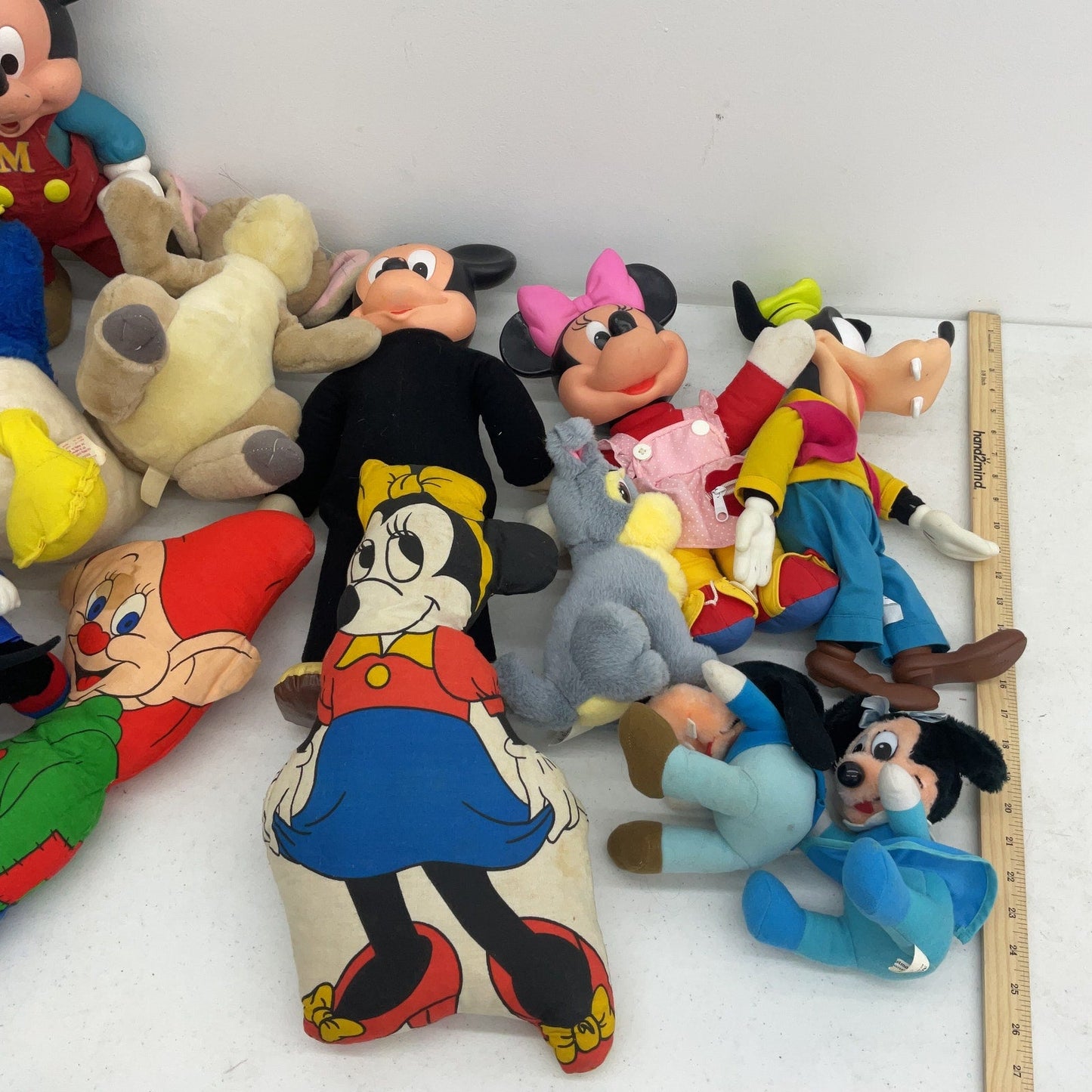 Disney Character Mixed Preowned LOT 11 lbs Plush Dolls Toys Vintage Chip Mickey - Warehouse Toys