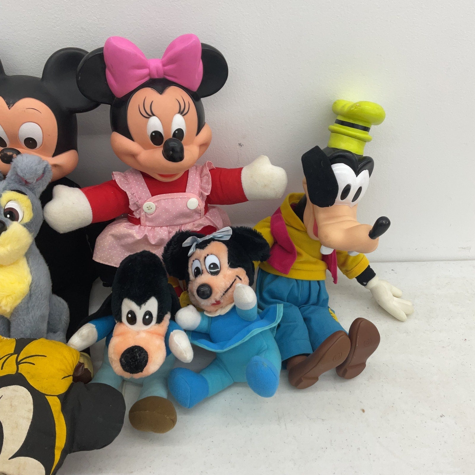 Disney Character Mixed Preowned LOT 11 lbs Plush Dolls Toys Vintage Chip Mickey - Warehouse Toys