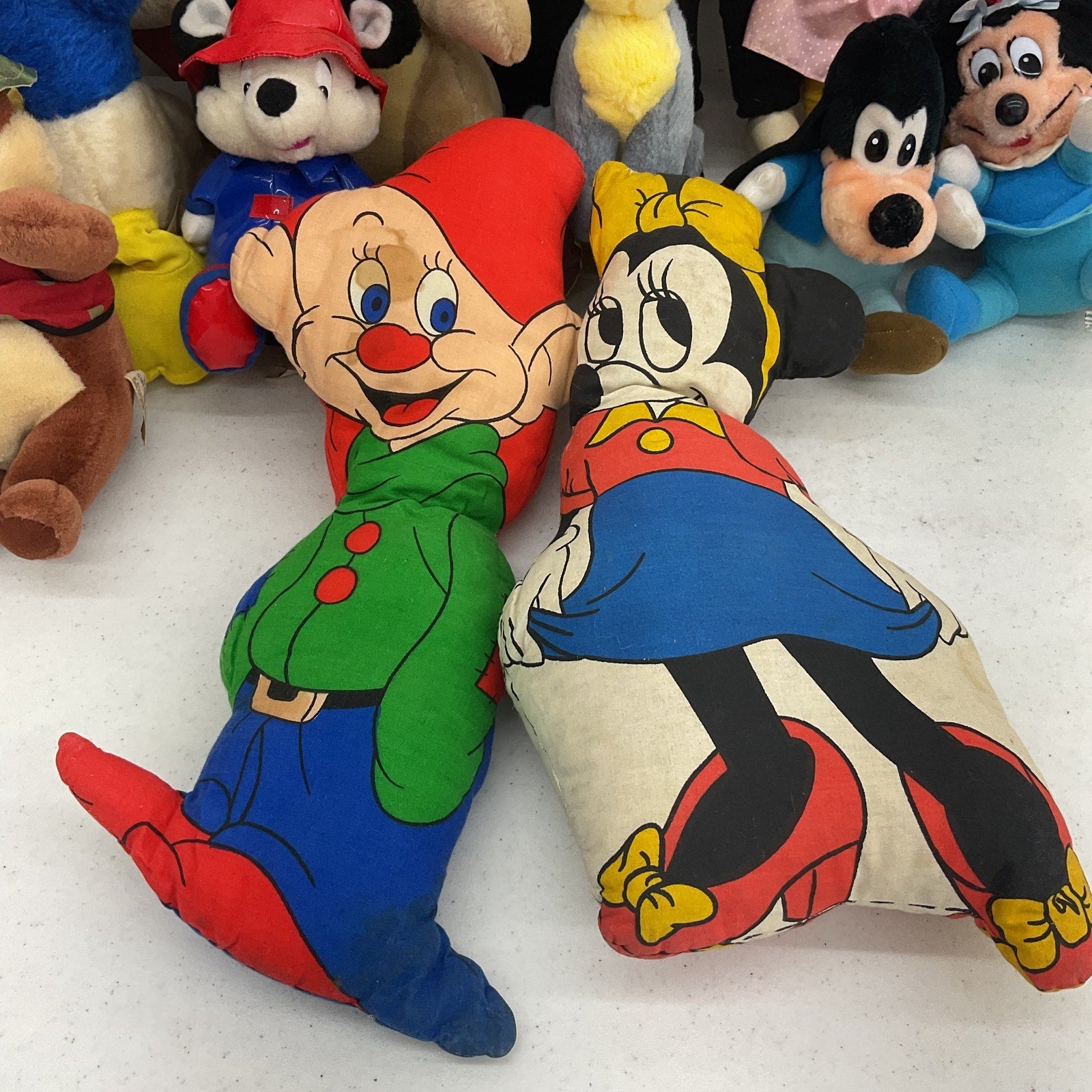 Disney Character Mixed Preowned LOT 11 lbs Plush Dolls Toys Vintage Chip Mickey - Warehouse Toys