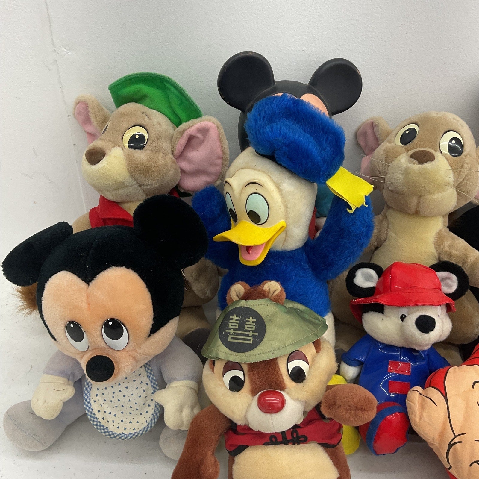 Disney Character Mixed Preowned LOT 11 lbs Plush Dolls Toys Vintage Chip Mickey - Warehouse Toys