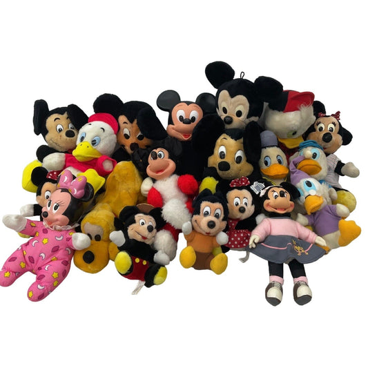 Disney Character Mixed Preowned LOT 11 lbs Plush Dolls Toys Vintage Mickey Mouse - Warehouse Toys