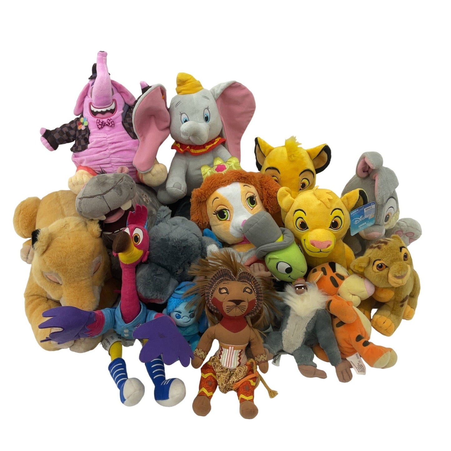 Disney Character Mixed Preowned LOT 12 lbs Plush Dolls Toys Lion King Dumbo - Warehouse Toys