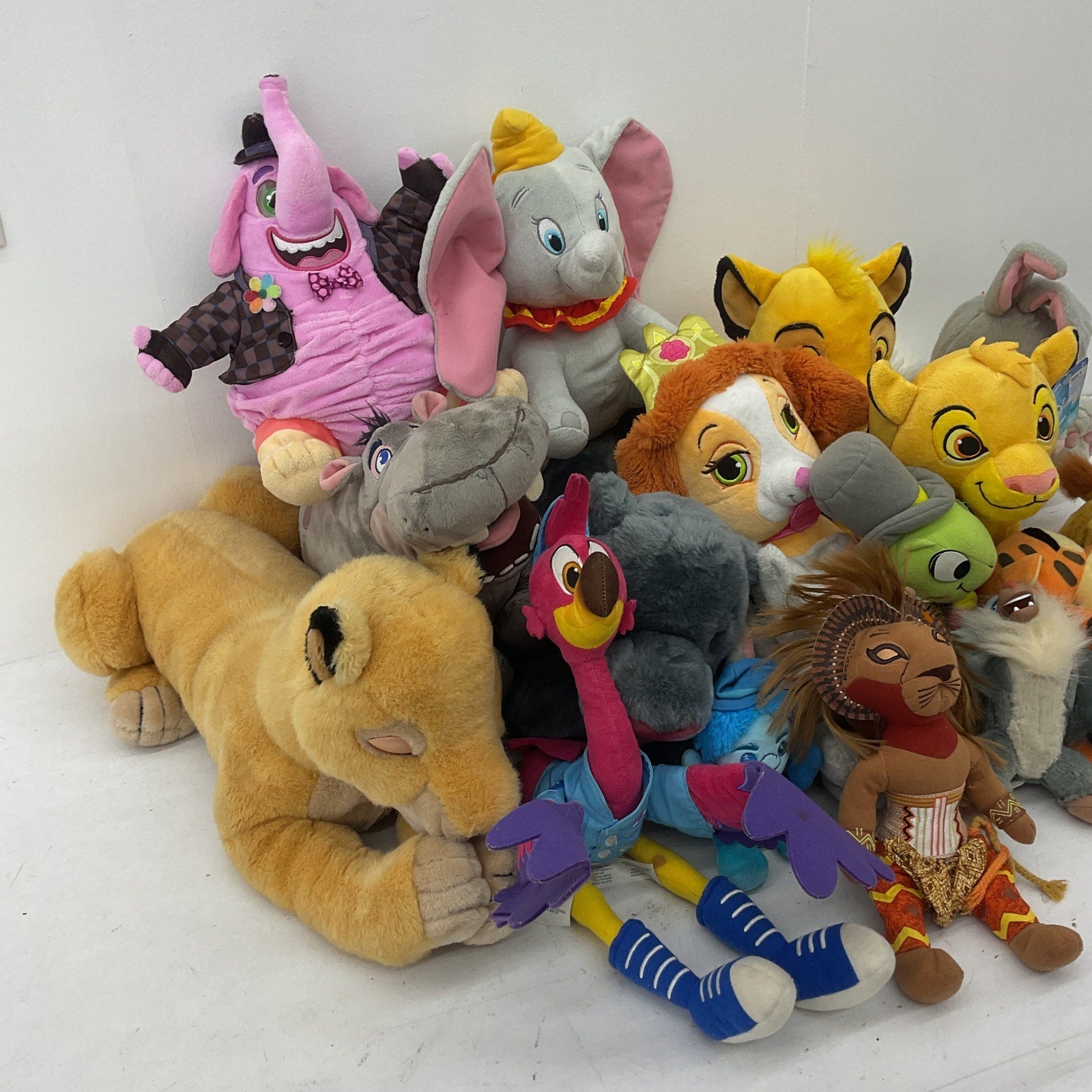 Disney Character Mixed Preowned LOT 12 lbs Plush Dolls Toys Lion King Dumbo - Warehouse Toys