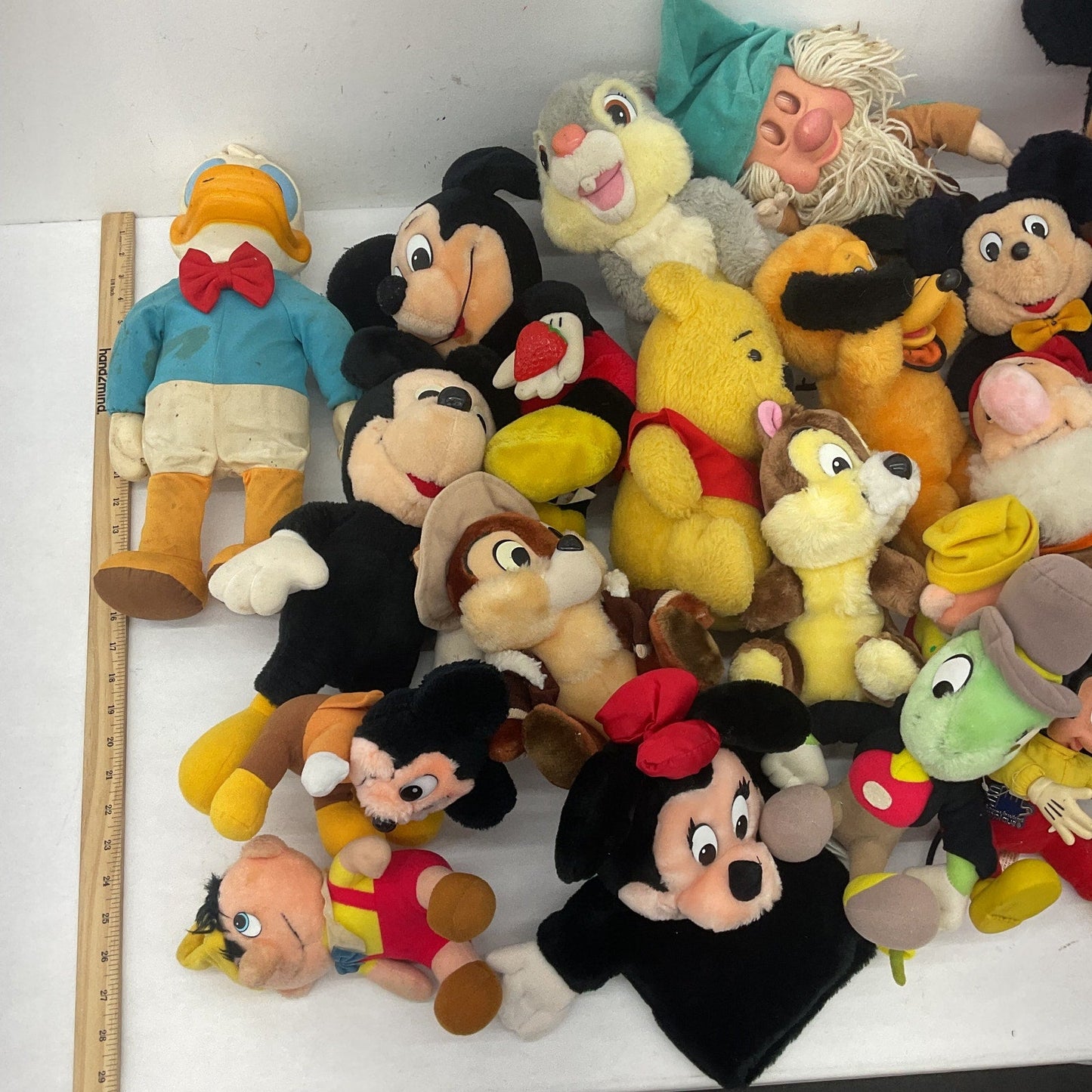 Disney Character Mixed Preowned LOT 12 lbs Plush Dolls Toys Mickey Mouse Dwarf - Warehouse Toys