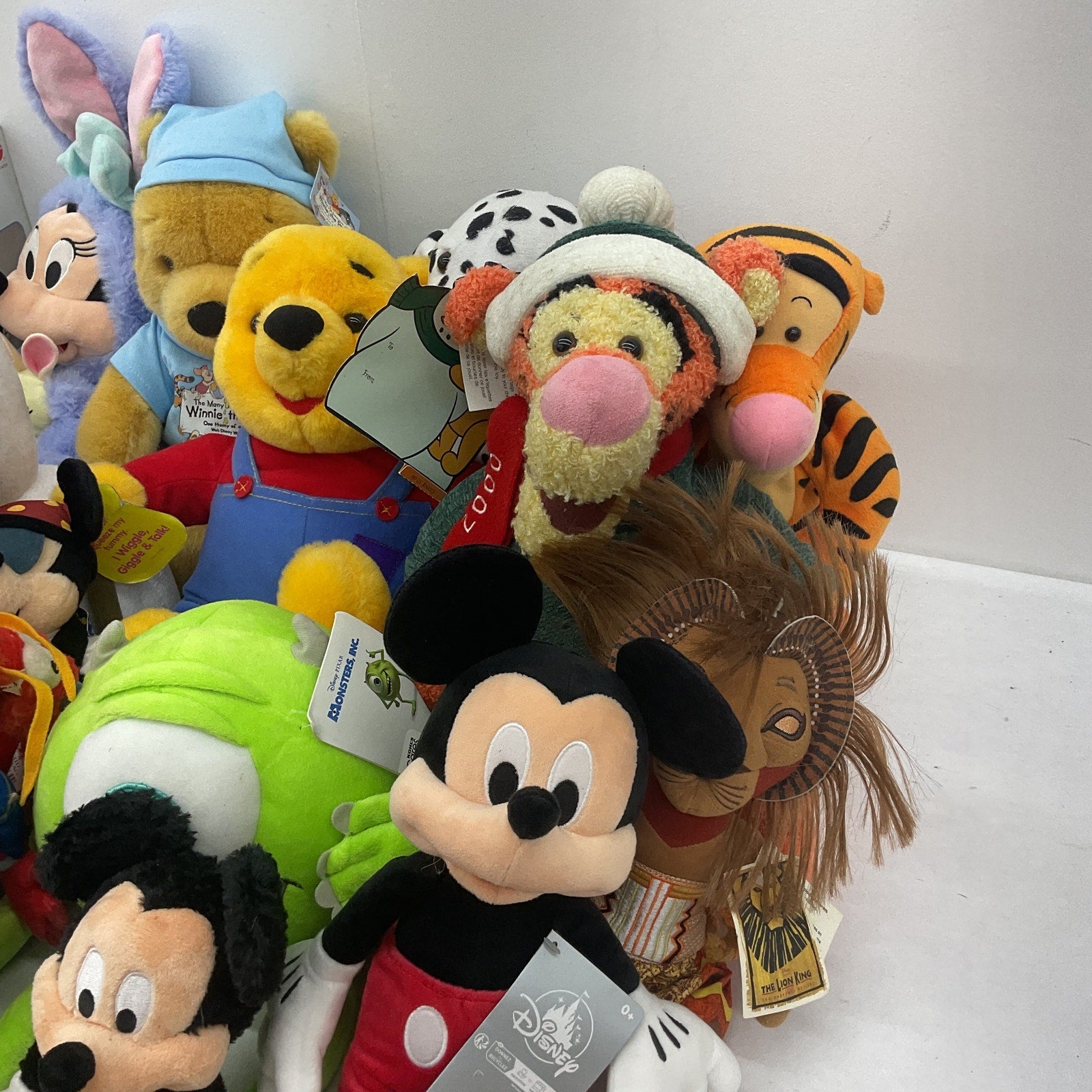 Disney Character Mixed Preowned LOT 14 lbs Plush Dolls Toys Pixar Pooh Mickey - Warehouse Toys