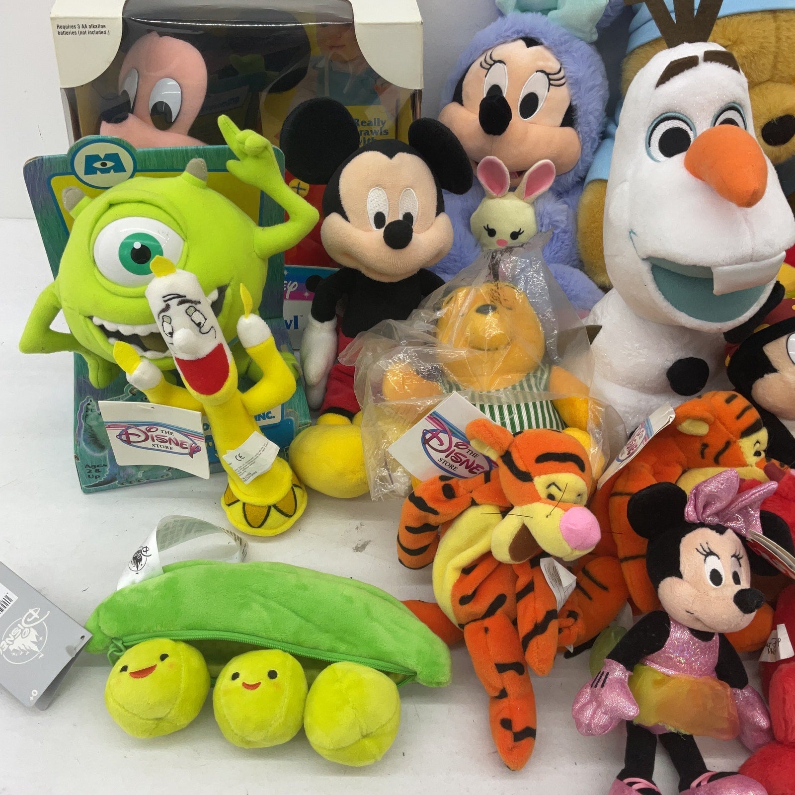 Disney Character Mixed Preowned LOT 14 lbs Plush Dolls Toys Pixar Pooh Mickey - Warehouse Toys