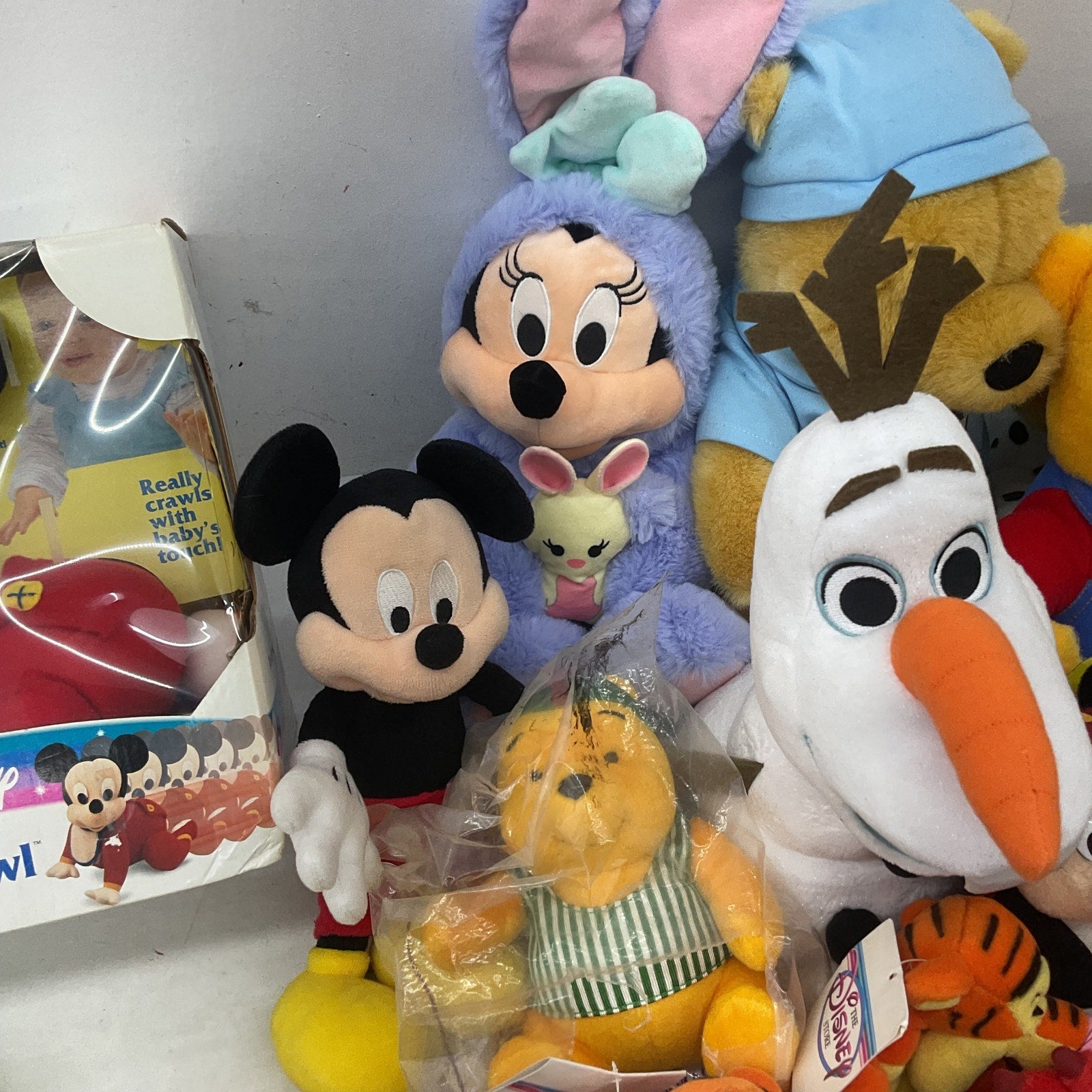 Disney Character Mixed Preowned LOT 14 lbs Plush Dolls Toys Pixar Pooh Mickey - Warehouse Toys