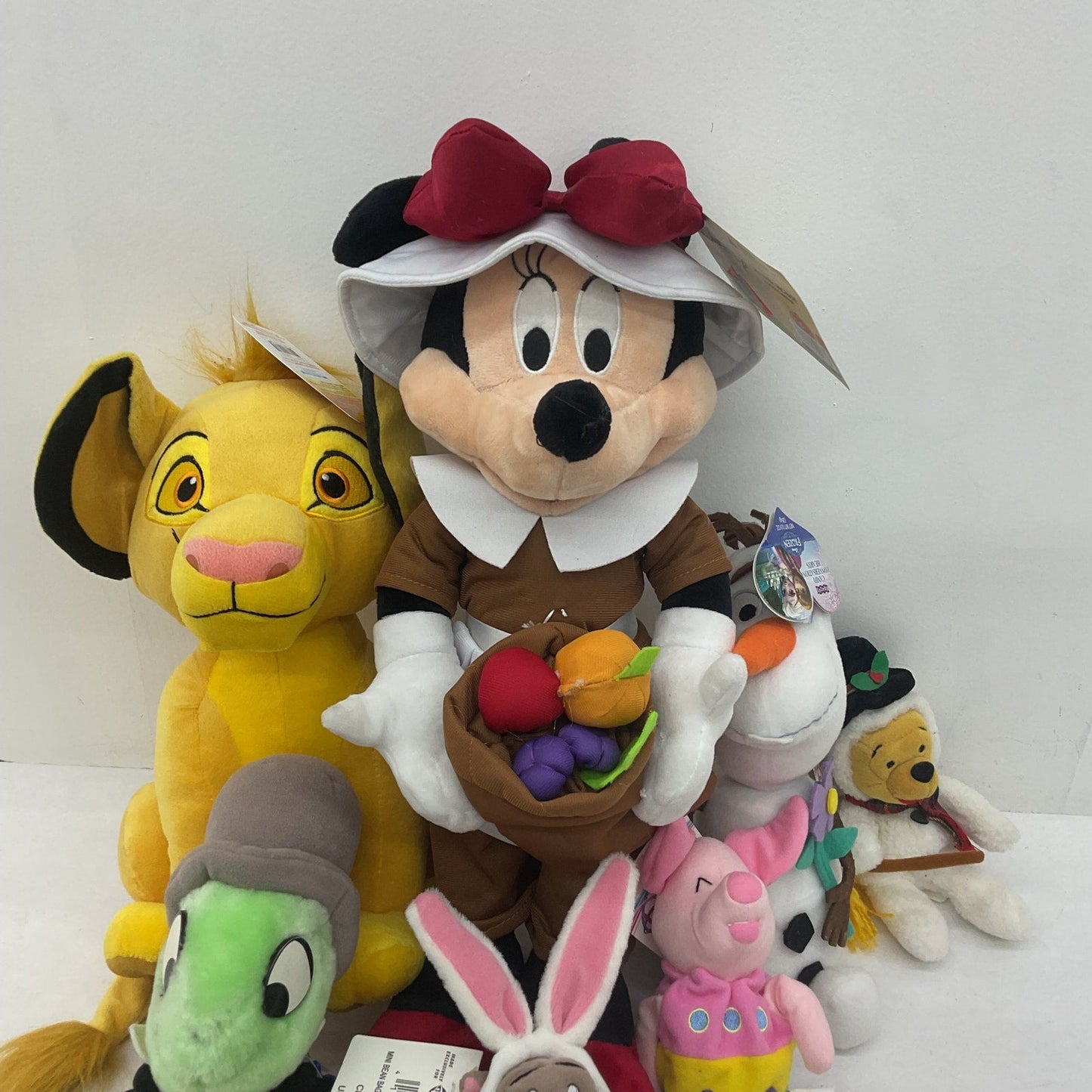 Disney Character Mixed Preowned LOT 4 lbs Plush Dolls Toys Mickey Mouse Jiminy - Warehouse Toys