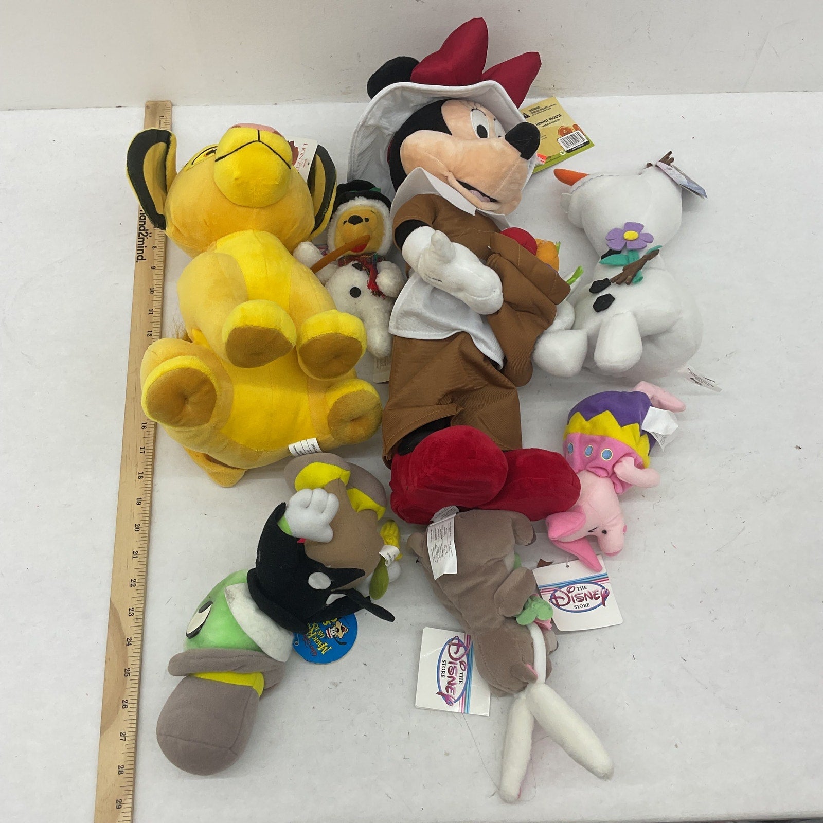 Disney Character Mixed Preowned LOT 4 lbs Plush Dolls Toys Mickey Mouse Jiminy - Warehouse Toys