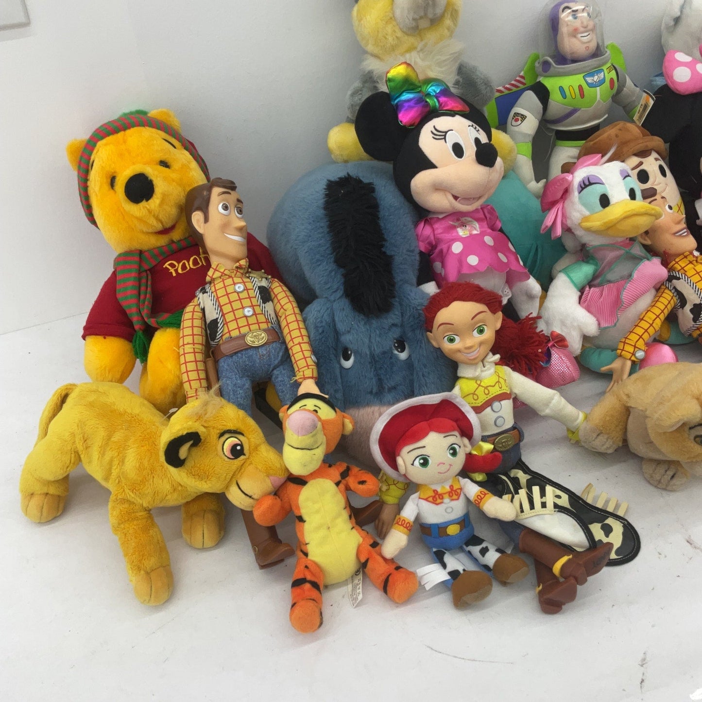 Disney Character Mixed Preowned LOT 7 lbs Plush Dolls Toys Pixar Thumper Jessie - Warehouse Toys