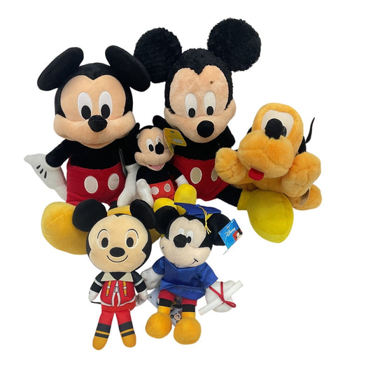 Disney Character Mixed Preowned LOT lbs Plush Dolls Toys Pluto Dog Mickey Mouse - Warehouse Toys