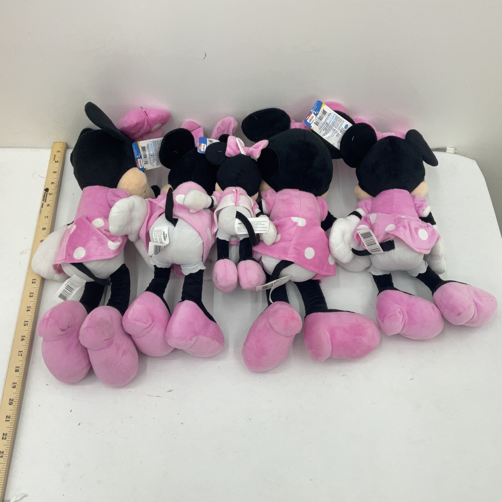 Disney Character Mixed Preowned LOT Plush Dolls Toys Minnie Mouse Pink Dress - Warehouse Toys