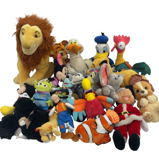 Disney Character Plush Dolls Toys Mixed Preowned LOT 12 lbs Lion King Pixar - Warehouse Toys