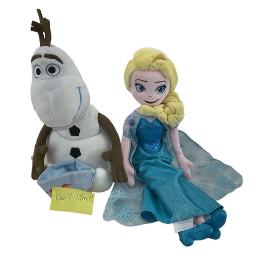 Disney Frozen Elsa Olaf Snowman Plush Dolls AS IS - Warehouse Toys