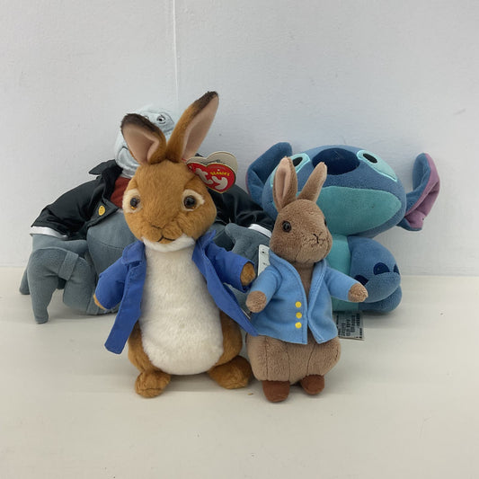 Disney Henry J. Waternoose III Stitch & Beatrix Potter Peter Rabbit Plush LOT - Warehouse Toys